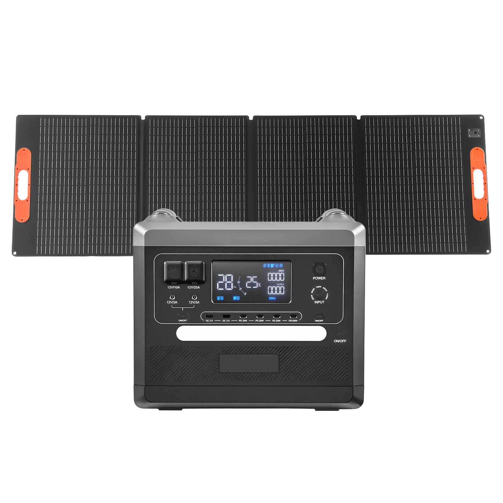 Uimoso Portable Power Station with Solar Generator 2400W 2160Wh and 200W Panel
