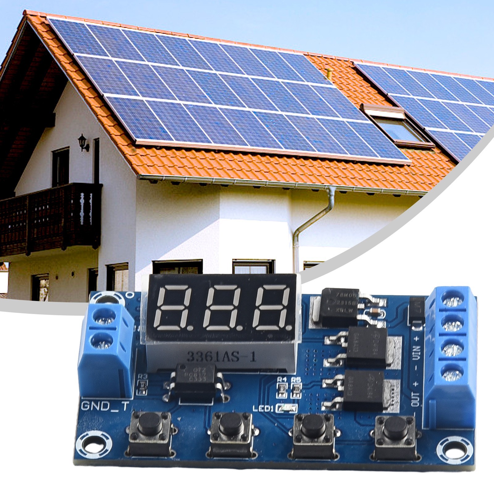 Wide Voltage Input for relay Delay Board Clear Interface Multifunctional Timer