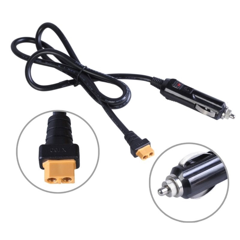 Car Charging Power Adapter to XT60 Extension Power Cable Compatibles 12V/24V