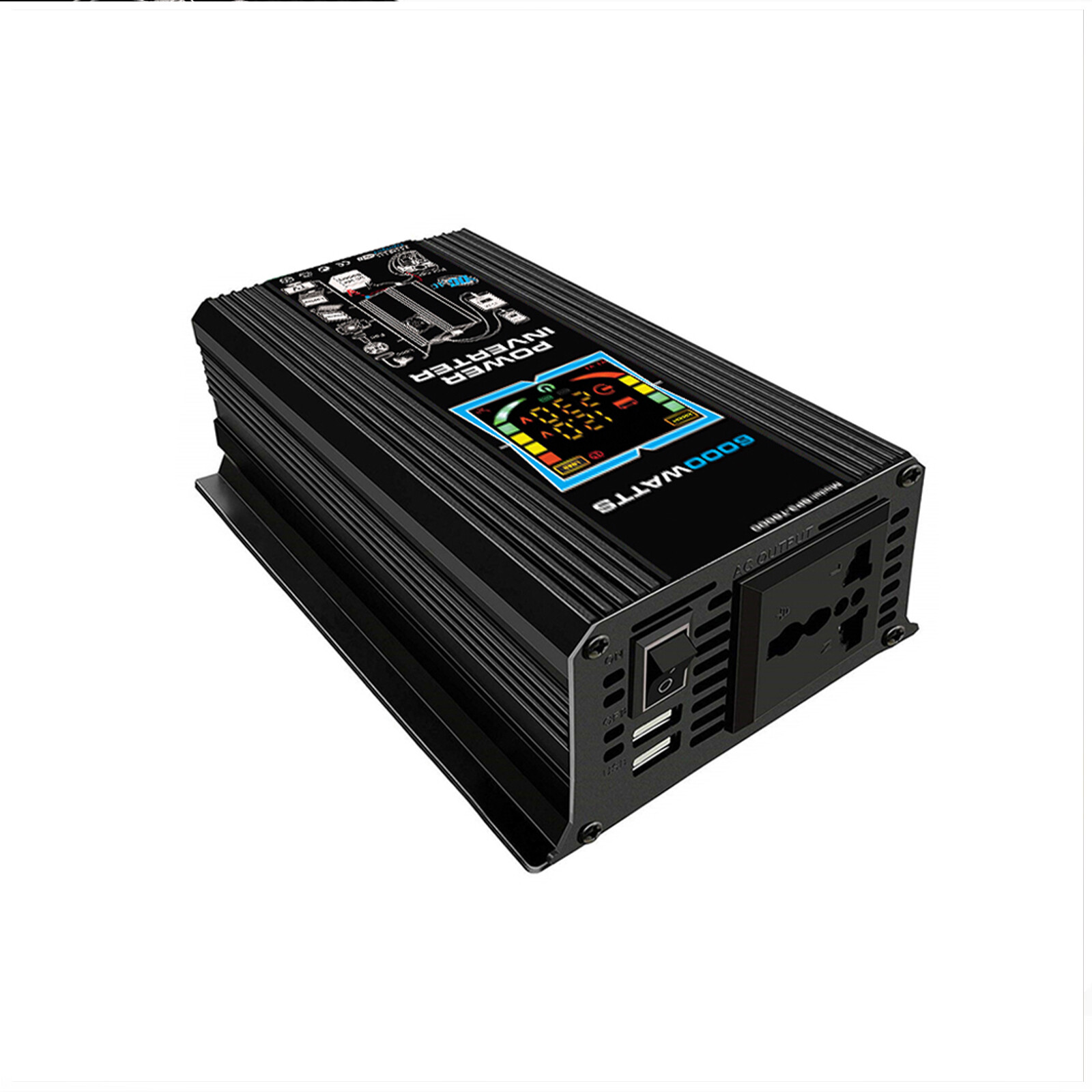 6000W Inverter DC 12V to AC 110V / 220V Vehicle Solar Power Inverter For Disple