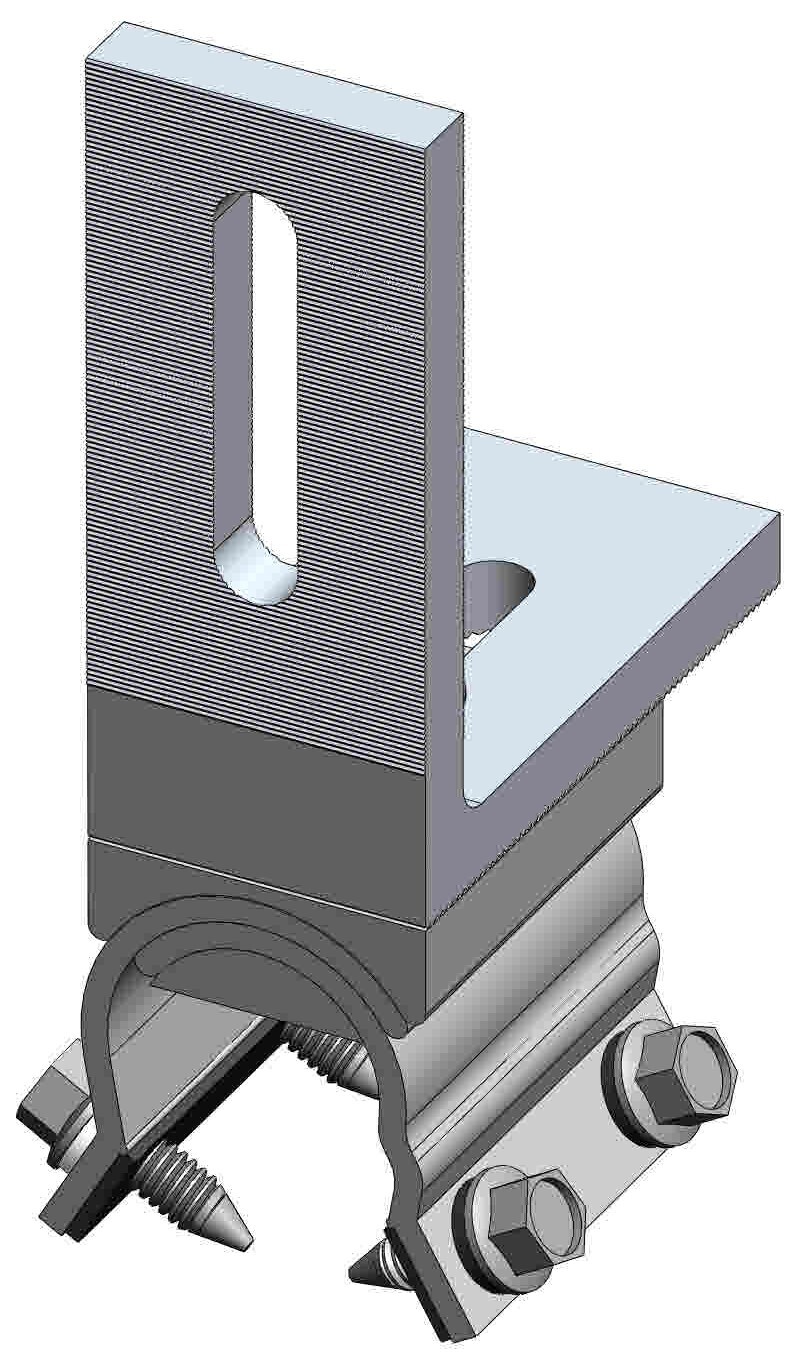MageBracket RH or RL Trapezoidal R-Panel Metal Roof Solar Install Mount Bracket