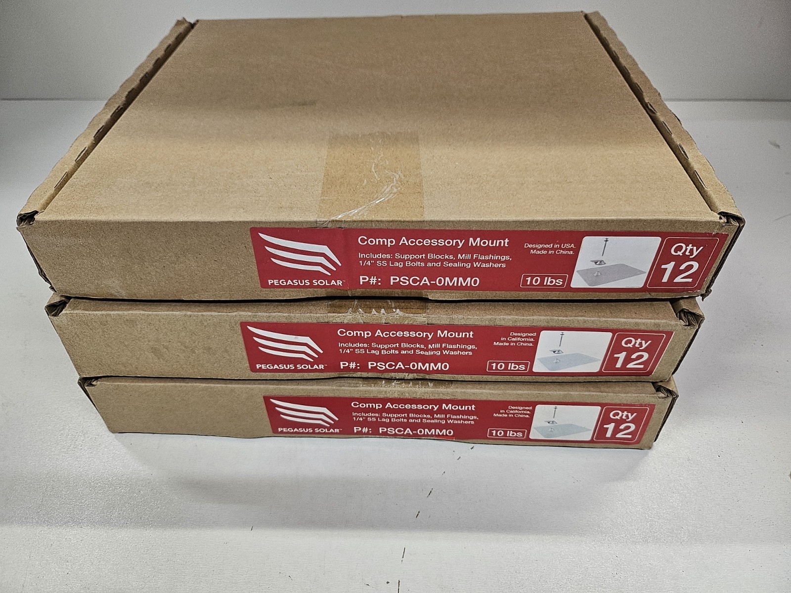 Lot of (36) Pegasus Solar Comp Accessory mount PSCA-0MM0 (3 packs Of 12)
