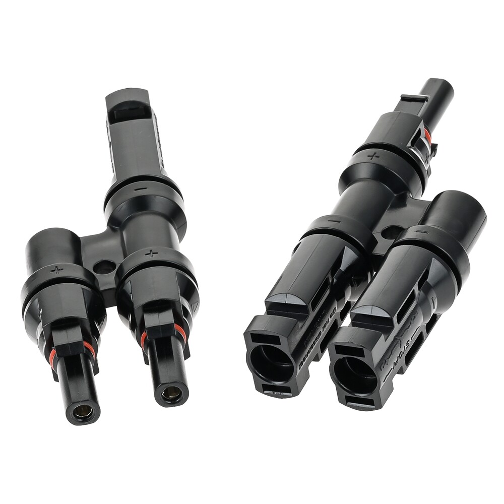 T Branch Solar Panel Connectors Solar Waterproof Adapter Cable 2 to 1 MMF+FFM