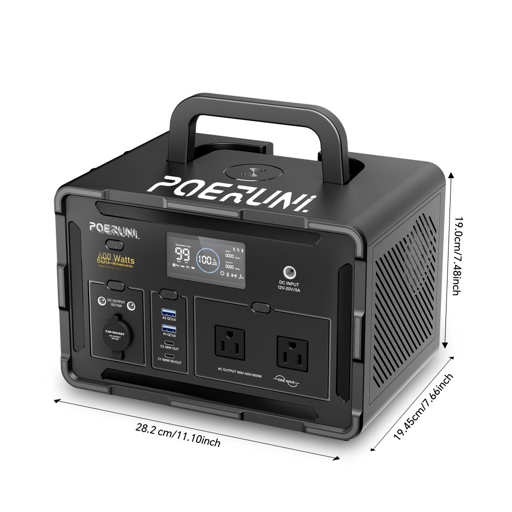 NEW 519Wh 600W Power Station Portable Solar Generator RV Backup Battery Camping