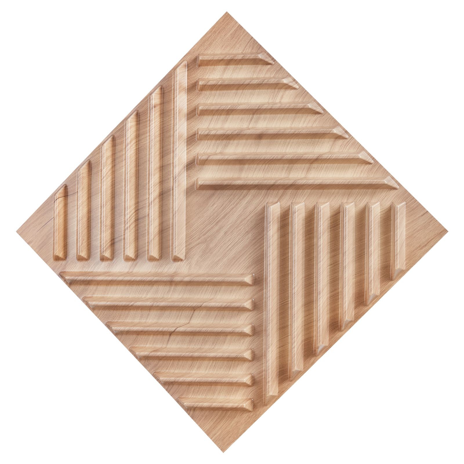 3D Wall Panels 12 – Pack 19.7×19.7in PVC Light Wood Accent Wall Decor
