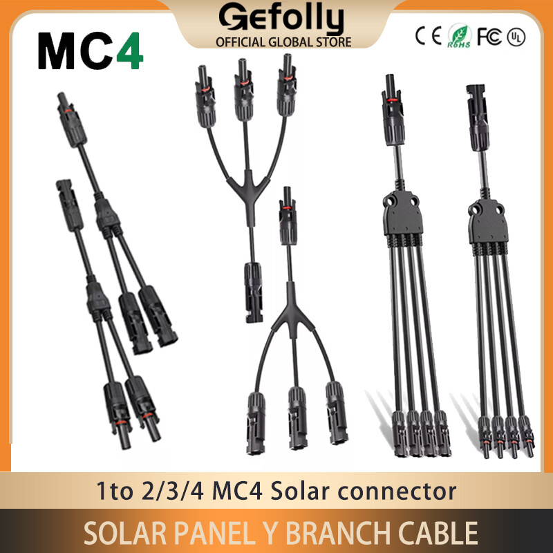 Solar Panel Y Branch Cable Connection Waterproof Adapter Connector Extension