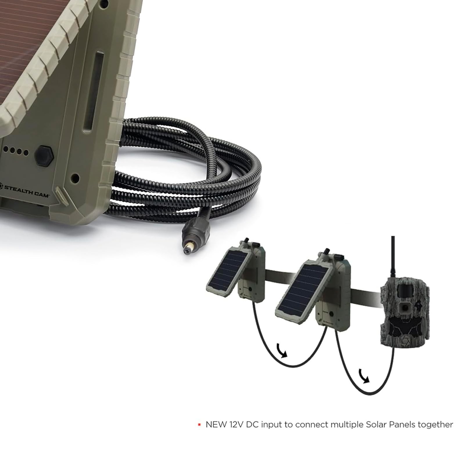 Stealth Cam Durable Sol-Pak Solar Battery Pack, 12V Solar Power Panel, Rechar…
