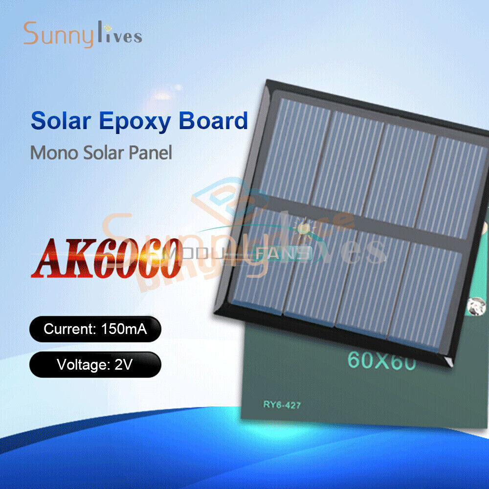 2V/5V/6V/12V Monocrystalline Solar Power Panel For Motor Toys Lawn Lamp