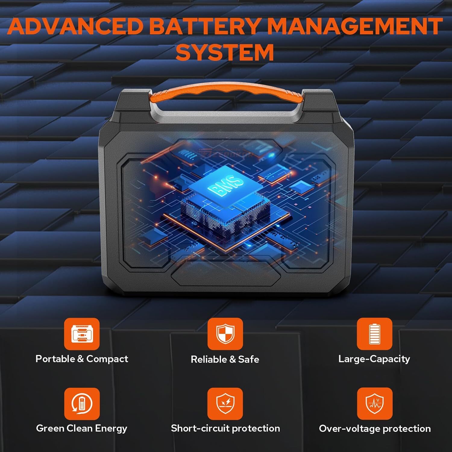 100W Solar Generator Portable Power Station Battery Charger with 40W Solar Panel
