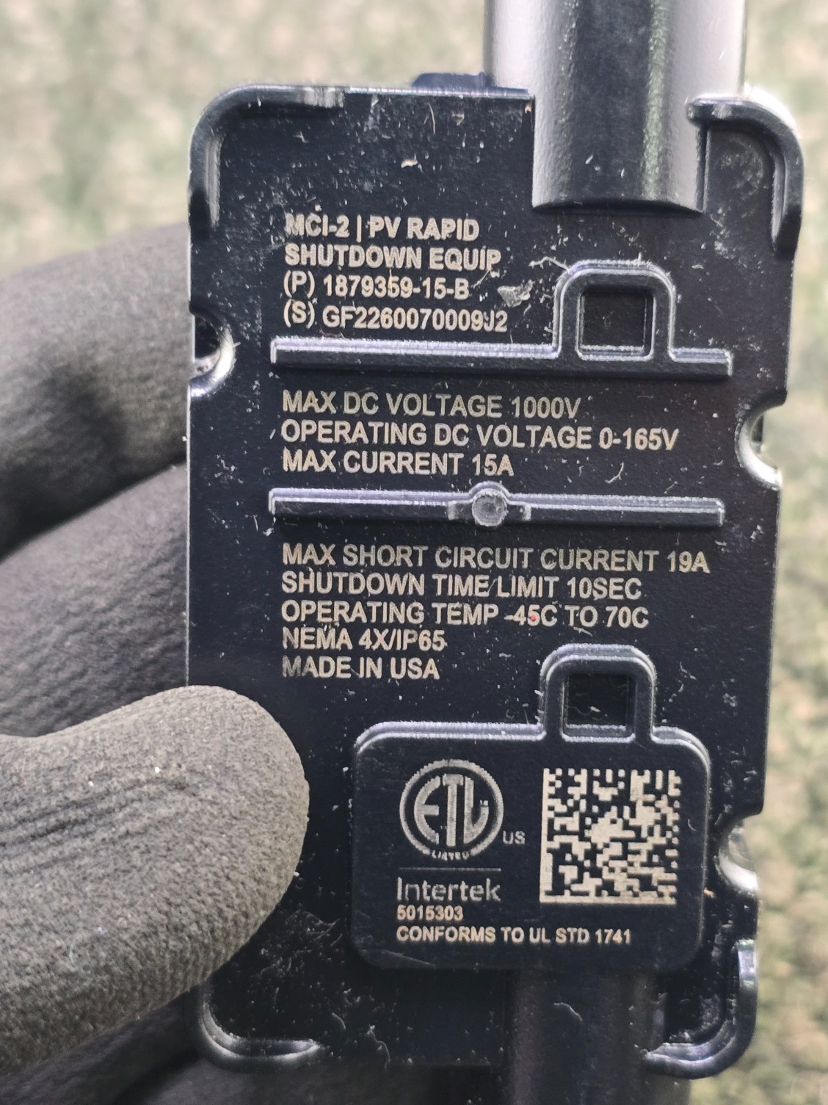 (QTY 5) Tesla MCI-2: PV Rapid Shutdown Equip Mid Circuit Interrupter 1879359-15B