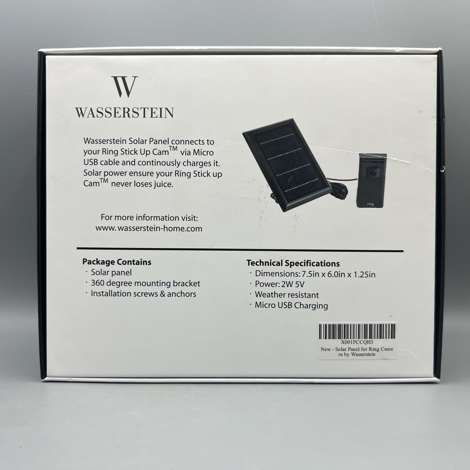 Wasserstein Solar Panel Ring Stick Up Cam