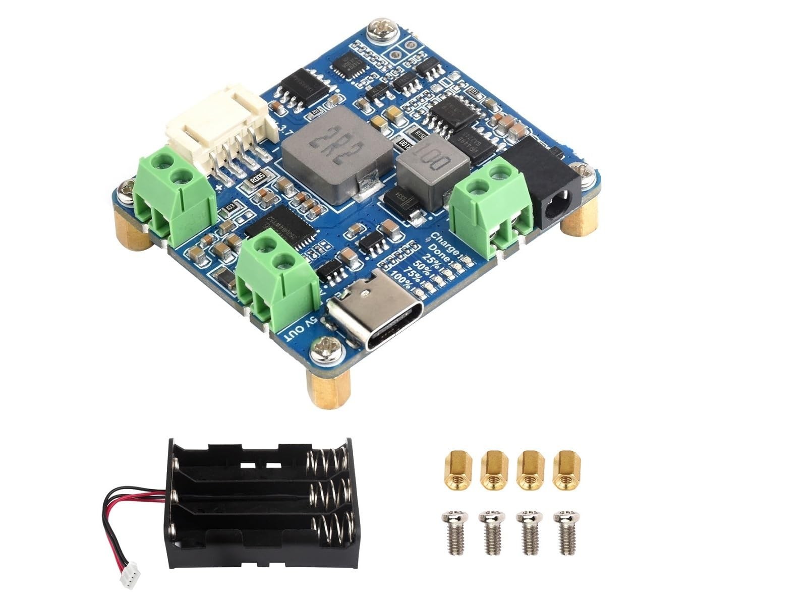Solar Power Management Module for 6V-24V Solar Panels & Type-C Adapter, MCU Comp