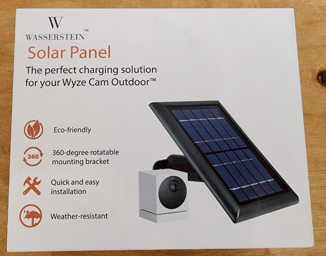 WASSERSTEIN Solar Panel Charinng solution for Wyze Cam Outdoor, White