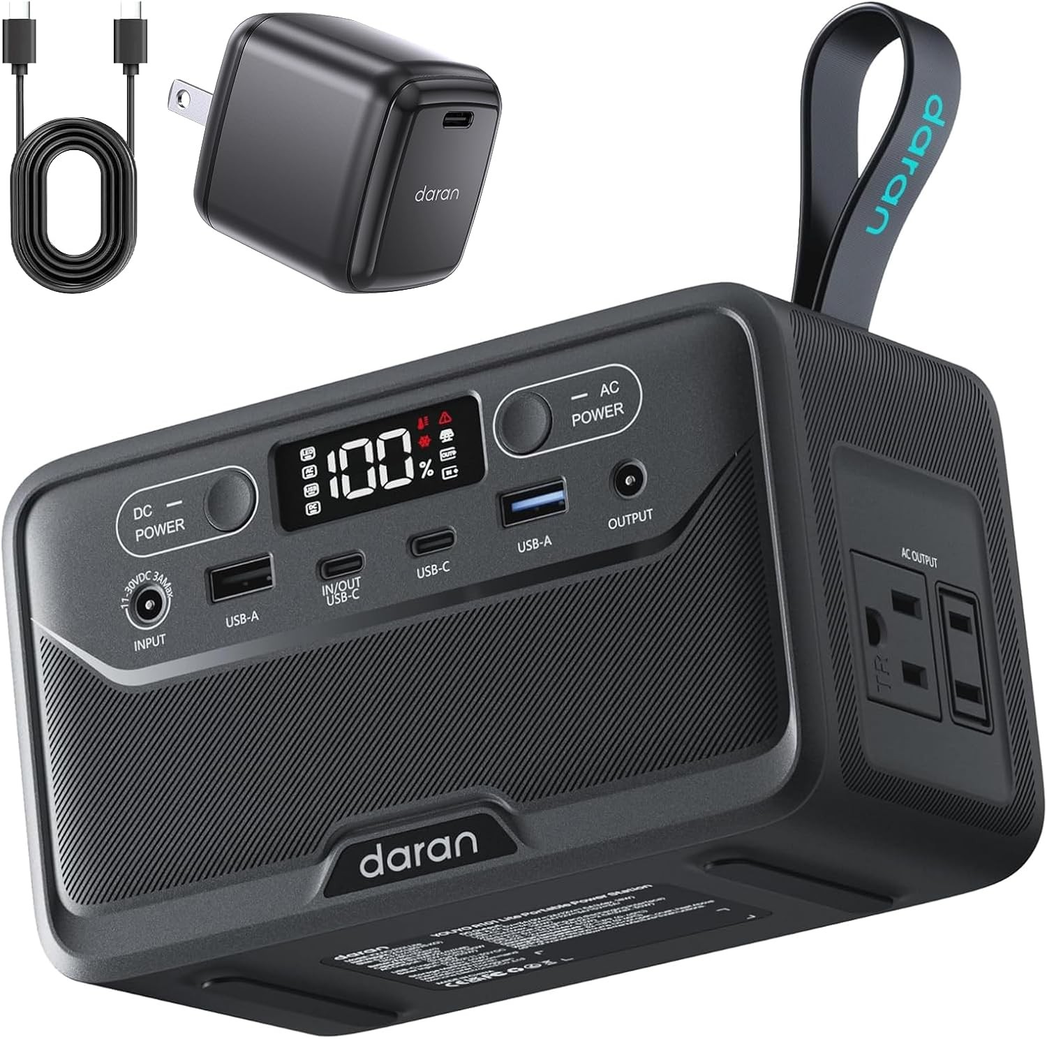 2026 Portable Power Station 89.6Wh Battery Solar Power Bank W/ AC Outlet