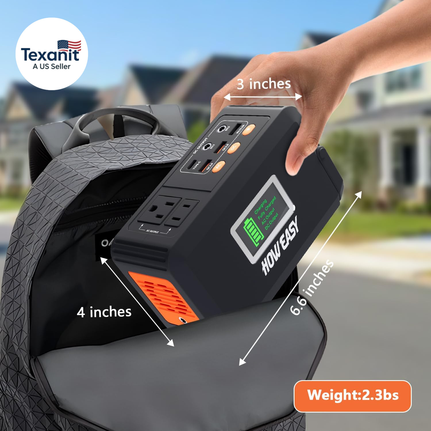 Portable Power Station,120W(240W Peak) Solar Generator,88Wh Lithium Battery Powe