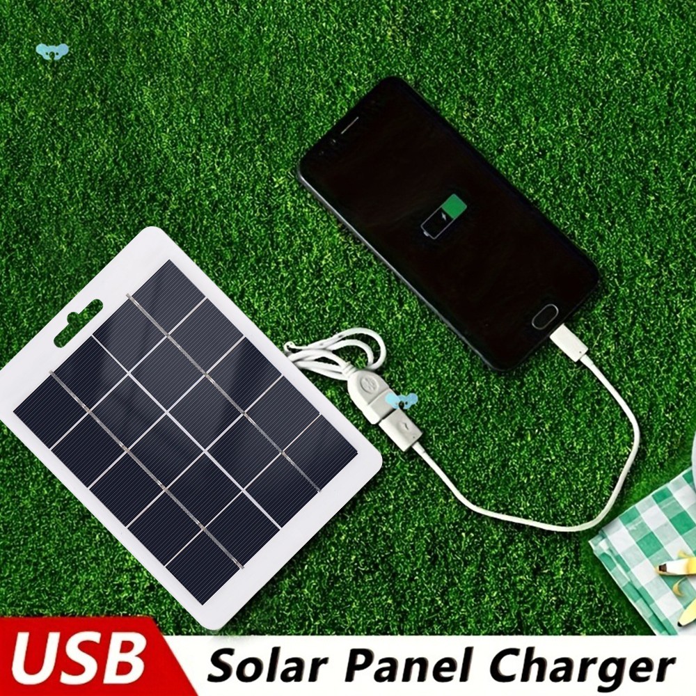 10W 5V Solar Panel USB Portable Charger Waterproof Phone Power Bank Outdoor Camp