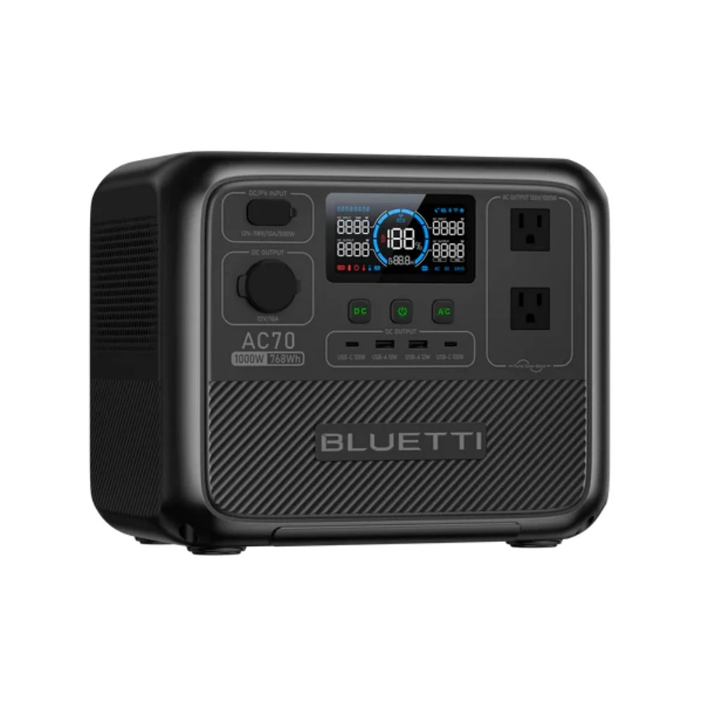 BLUETTI AC70 Portable Power Station 1000W 768Wh Solar Generator US Plug NEW