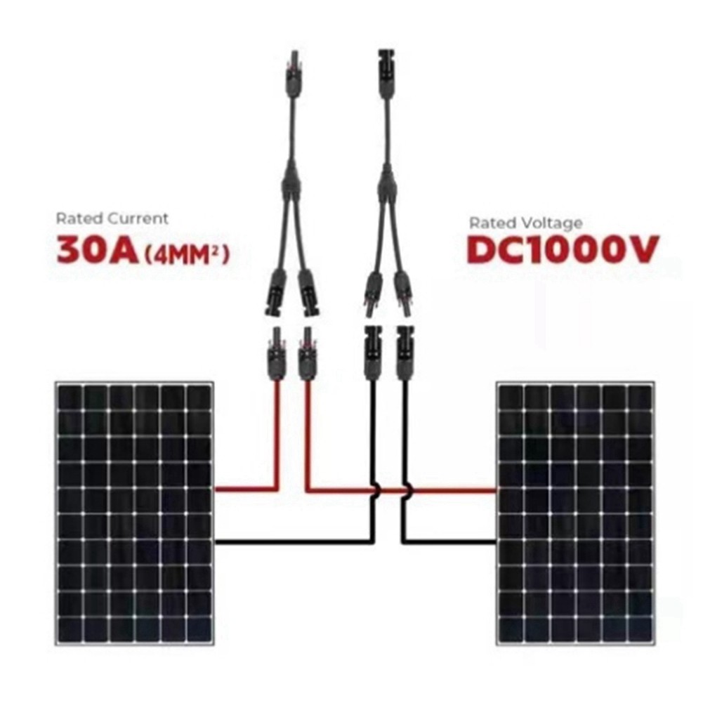 Solar Connectors Y Branch Parallel PV Adapter Cable Wire Plug Tool Kit for7748