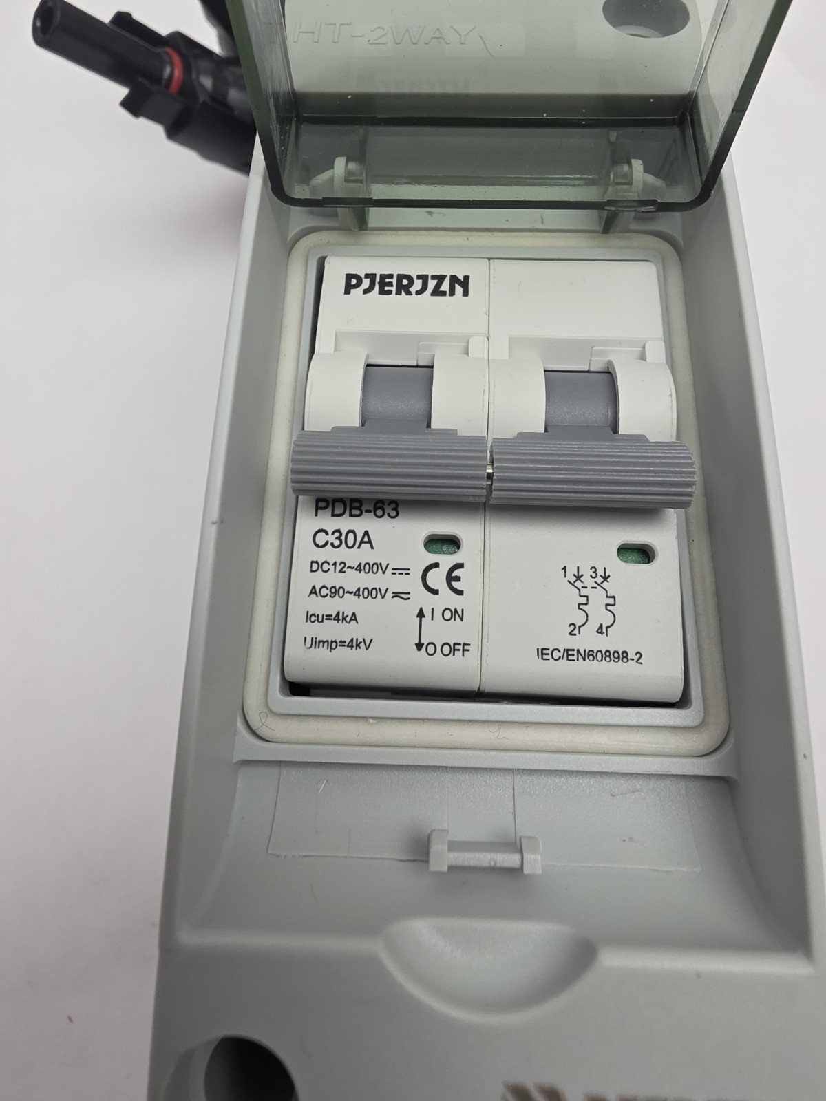 Pjerjzn Solar Panel Disconnect Switch PV Disconnect Swi HT-2Way, New-Open Box.