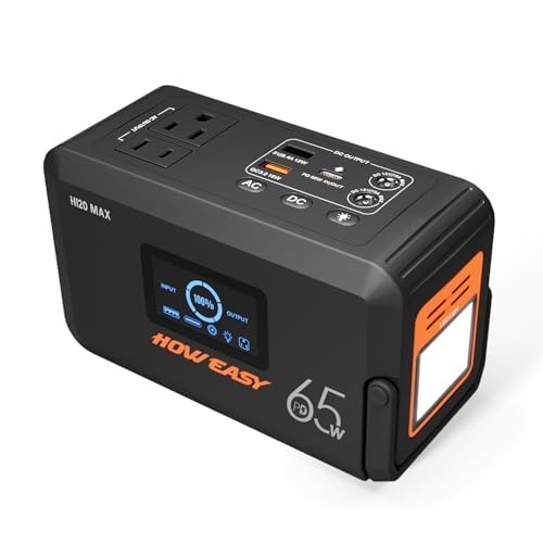Portable Power Station 135W Solar Generator, 98Wh Battery Backup, AC Outlet, LED