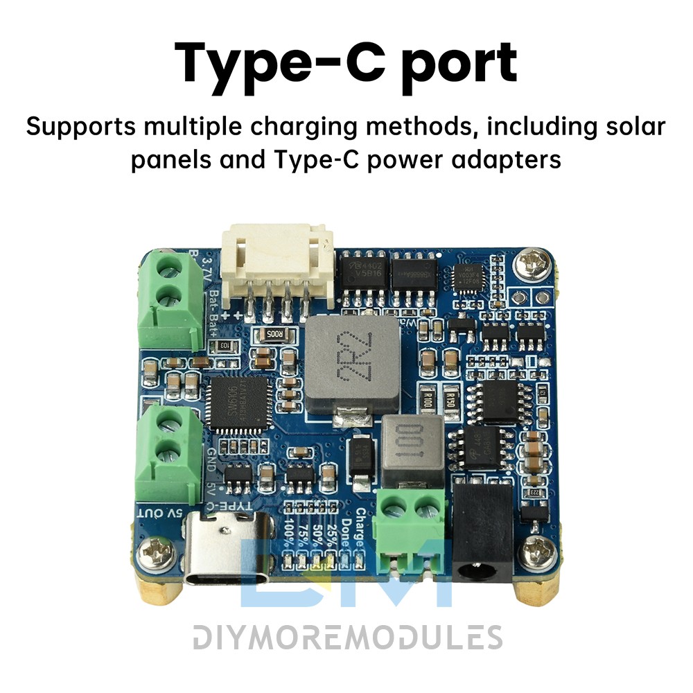 6-24V Solar Panel Power Management Module 5V 3A MPPT PD QC FCP SFCP Type-C