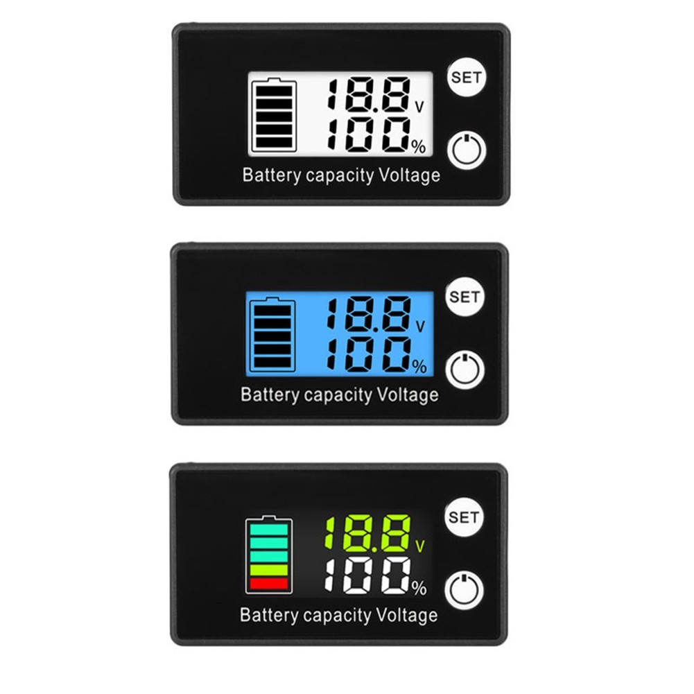 Battery Capacity Indicator LCD Screen Display Measurement Speed Twice Per Second