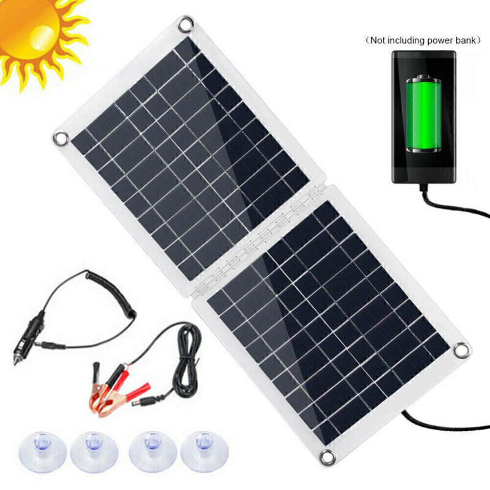 60W Foldable Solar Panel Module For 18V/12V RV/Car/Boat Battery Recharge