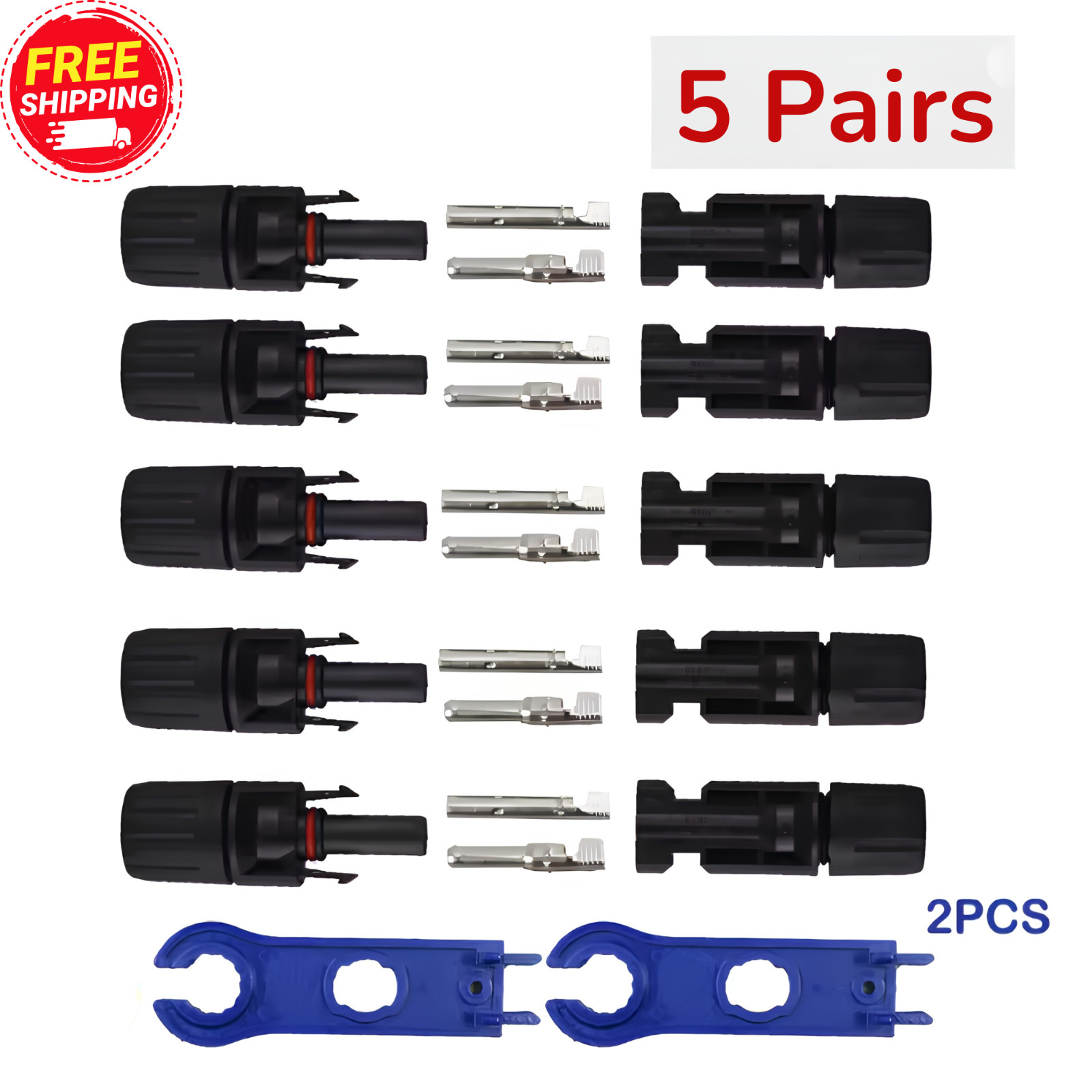 MC4 Solar Panel Connector Kit 30A 1000V IP67 Waterproof PV Cable 2.5/4/6mm²