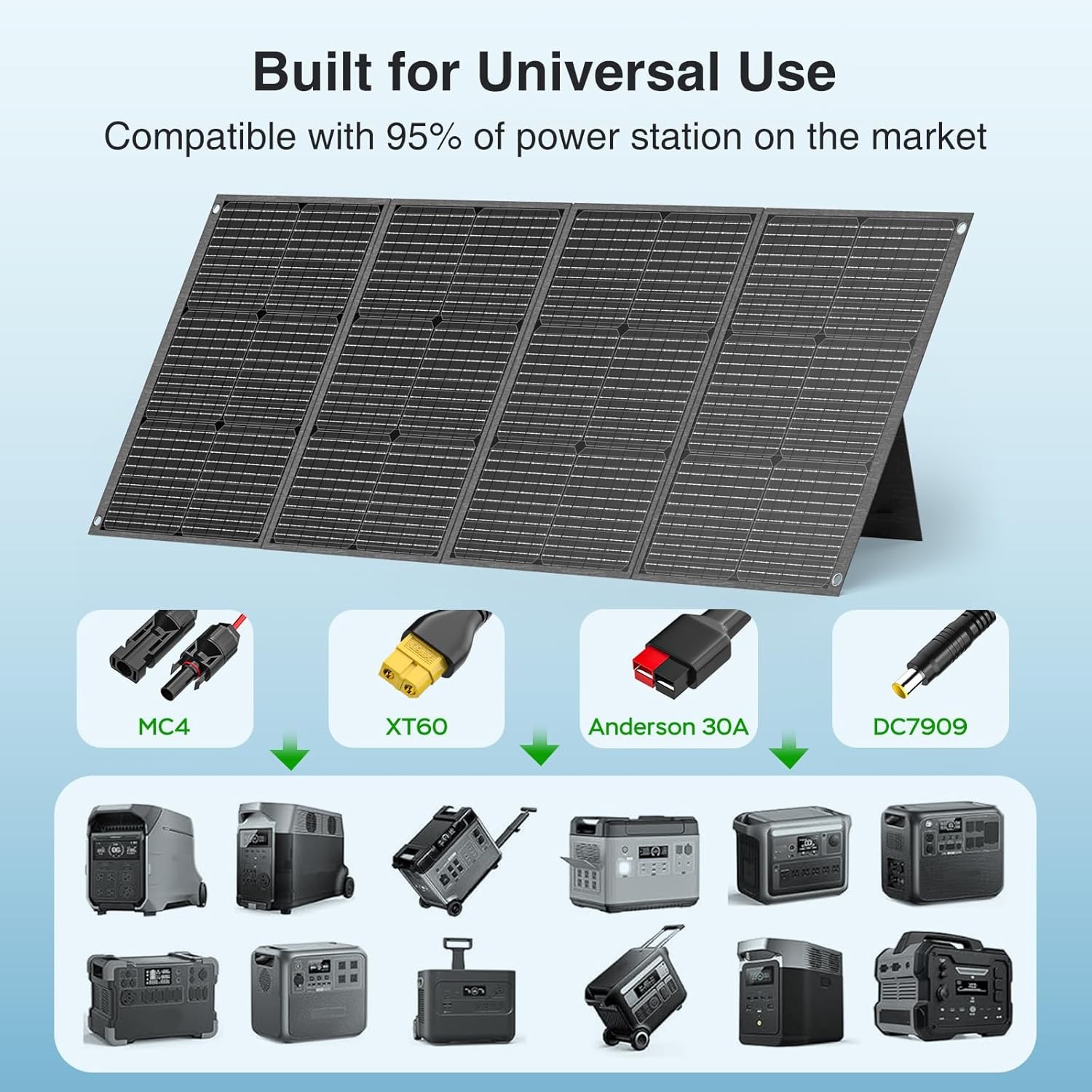 MARBERO 200W Portable Solar Panel Foldable IP68 for Power Station