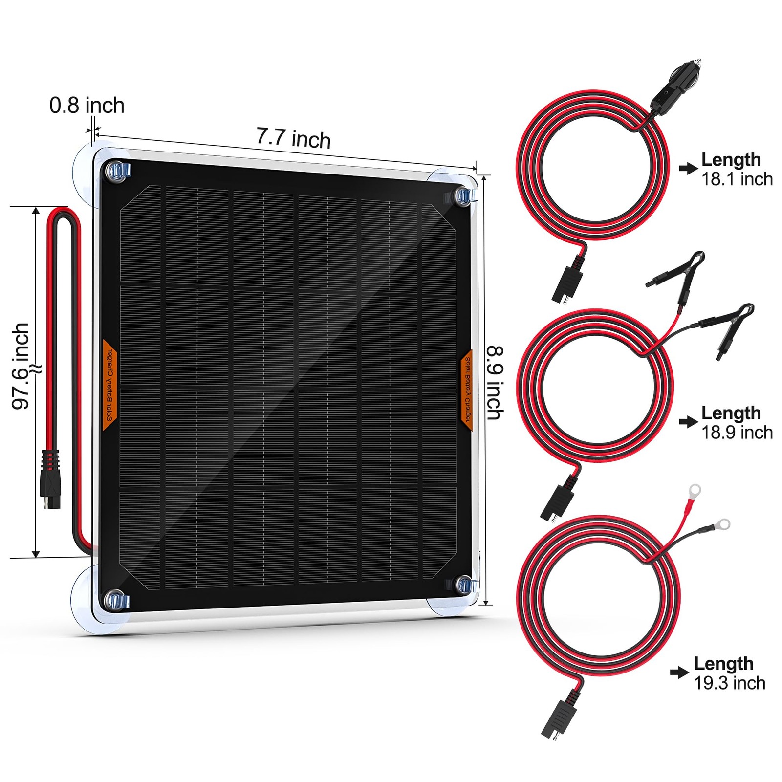 5W 12V Solar Car Battery Charger Portable Waterproof Solar Power Battery Charge