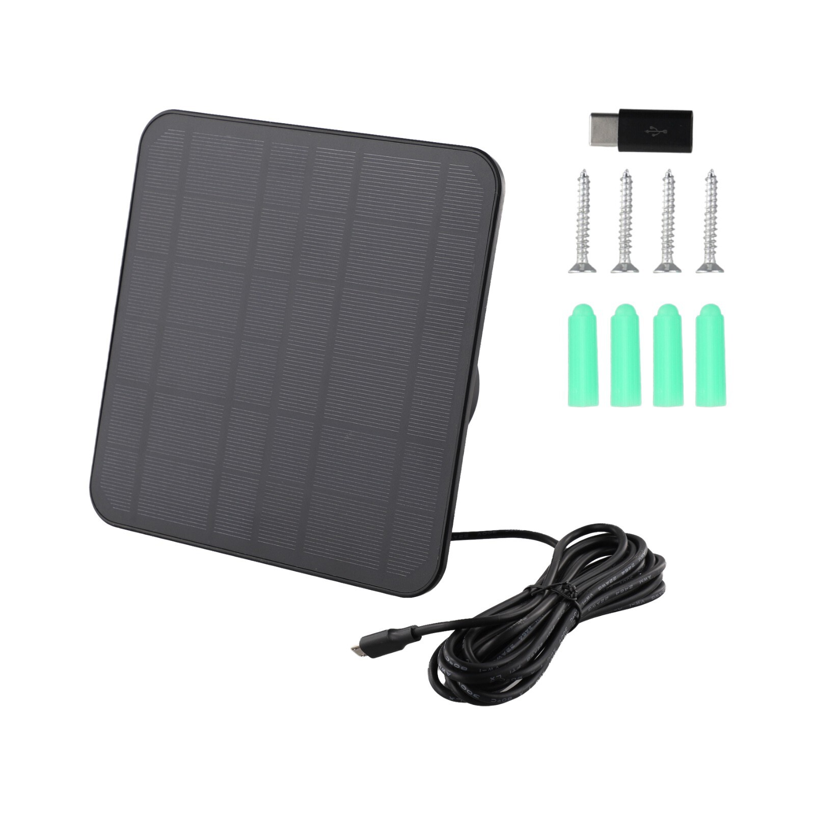 5W Solar Panel Charger For Ring Video Doorbell 4/3/2 Solar Charger W/Power Cable
