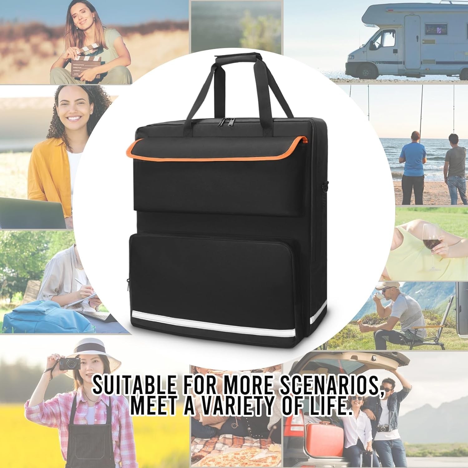 Solar Panel Storage Bag for 2 Solar Panels, Carrying Case for Jackery SolarSaga