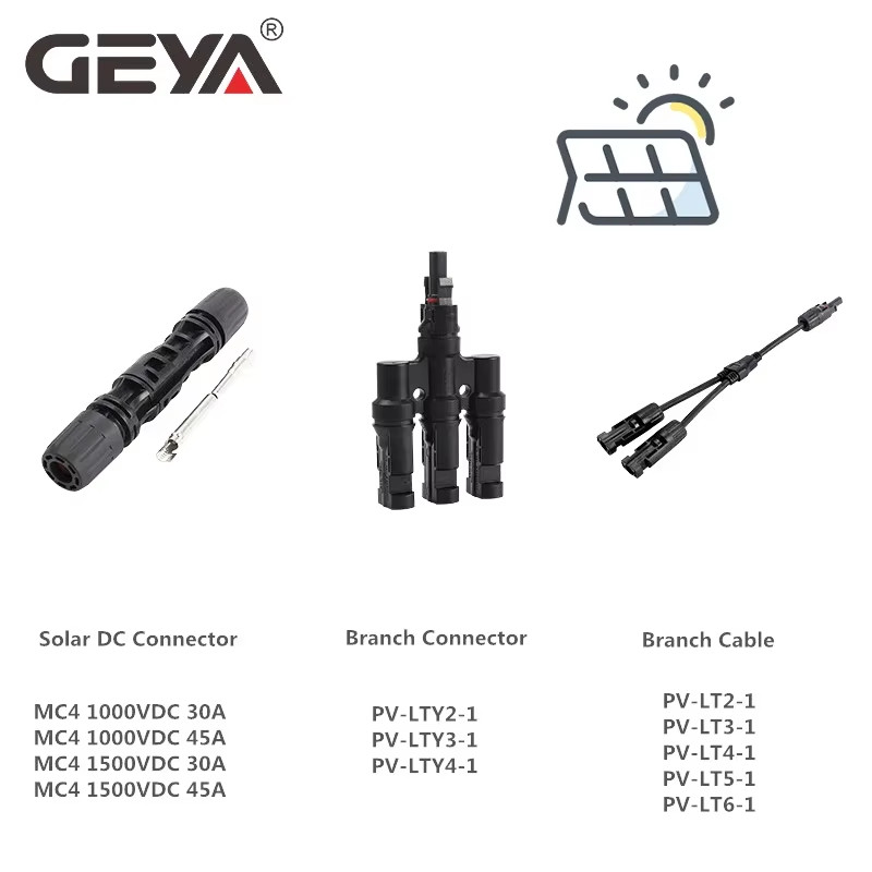 GEYA 5Pairs Solar Connector Male Female 30A 45A Solar Panel Branch Connectors fo