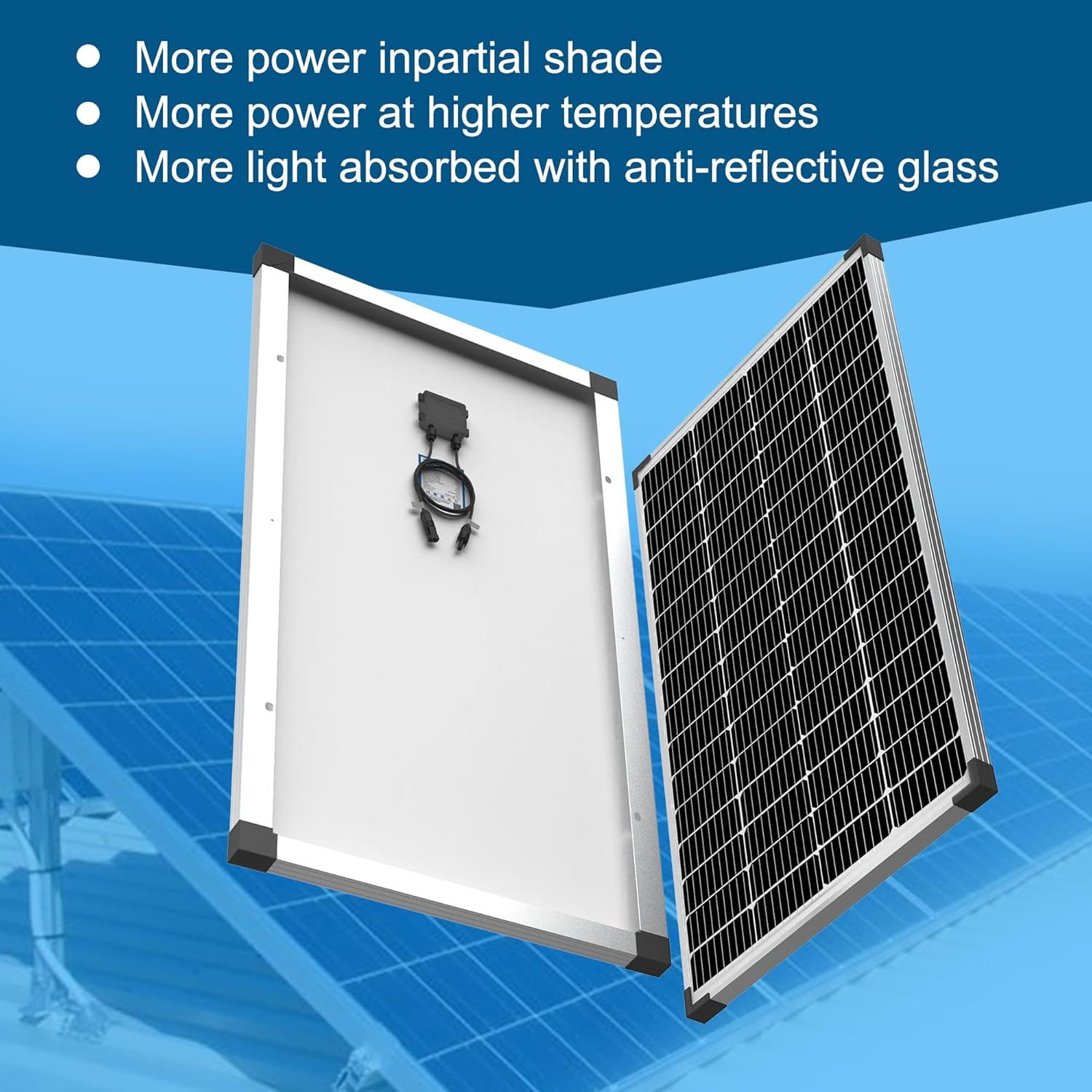 175W Monocrystalline Solar Panel for RV, Marine, and Off-Grid Power Solutions