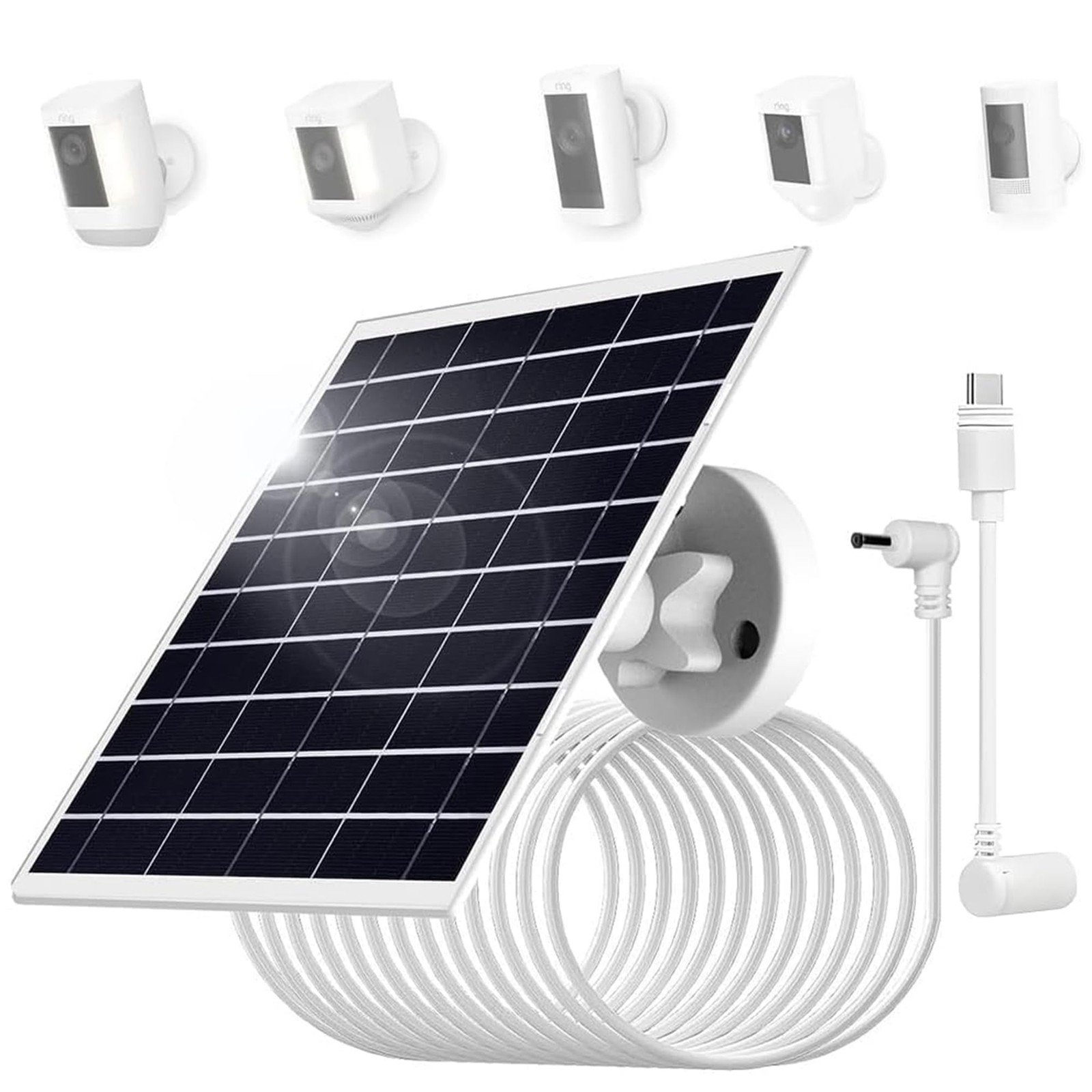8W/5V Solar Panel,Faster Than 5W/5V Charging,IP65 Waterproof,Suitable for Cam…