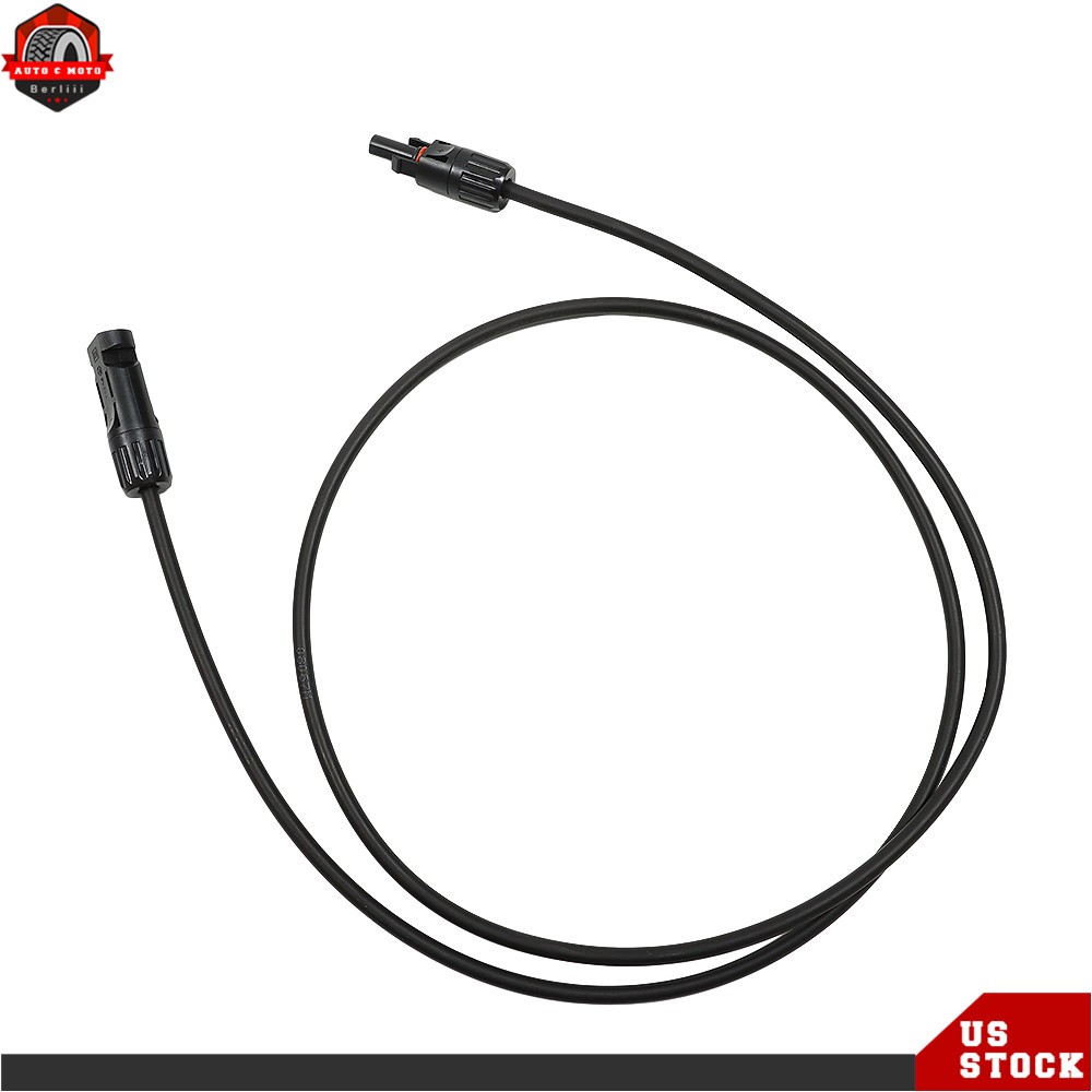 1 Pair Black + Red Solar Panel Extension Cable Wire Connector 12/10 AWG New