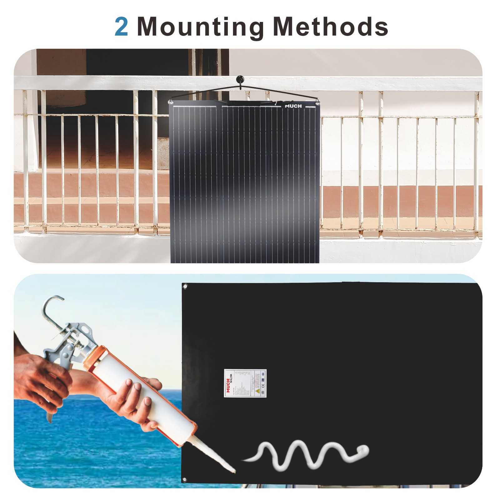 400W Mono Semi-flexible Solar Panel Kit For 12V/24V/48V Battery/RV/Car/Truck/Hom