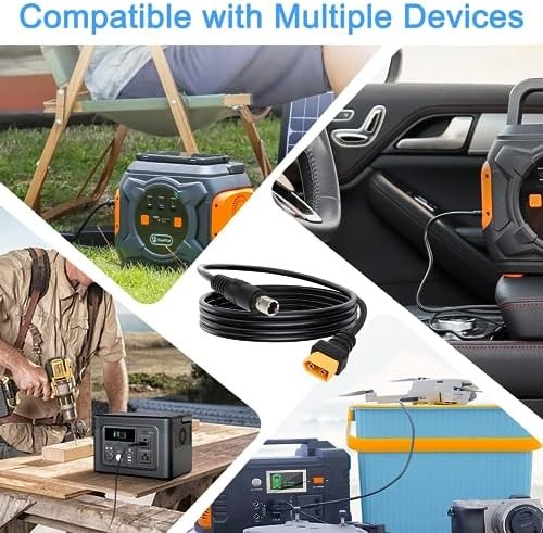 XT60 to 8mm Adapter Cable Bullet Connector 14AWG DC 8020 Power Adapter Cable XT6
