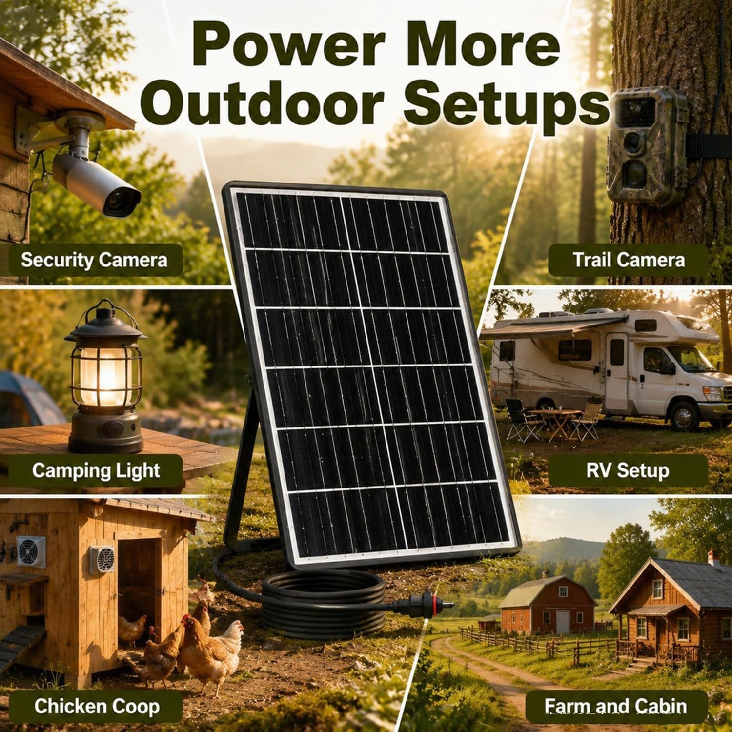 15W Solar Panel Kit with Built-in 16000mAh Battery Voltage: 5V/6V/9V/12V Curr…