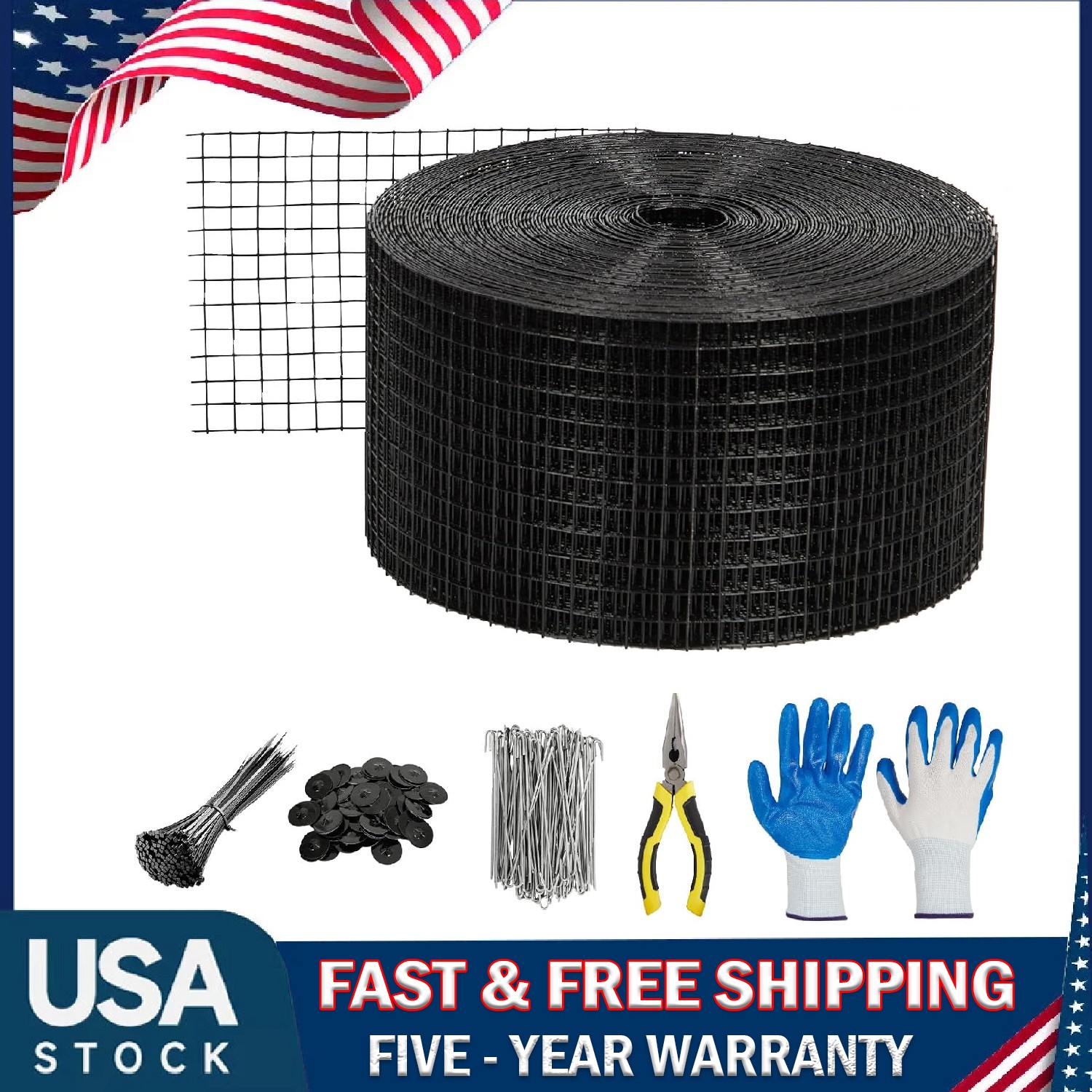 Solar Panel Bird Guard ,8in x 100ft Critter Guard Mesh Roll Kit 70pcs Fasteners