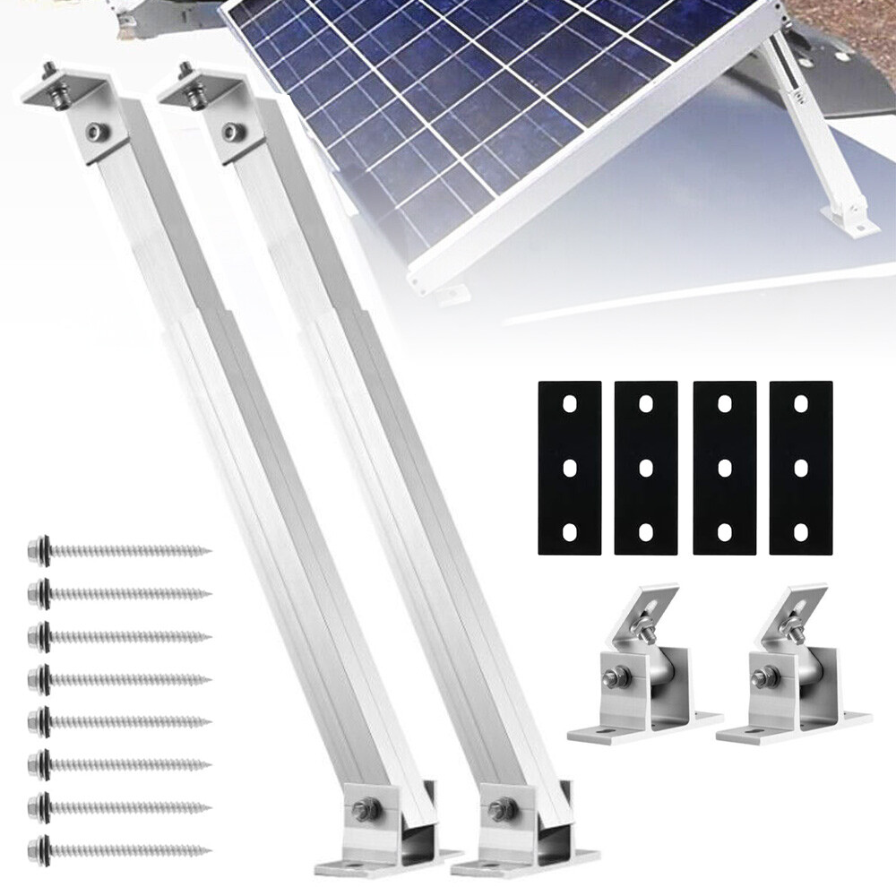 Adjustable Solar Panel Mount Brackets Foldable Tilt RV Boat Roof Wall Mounting