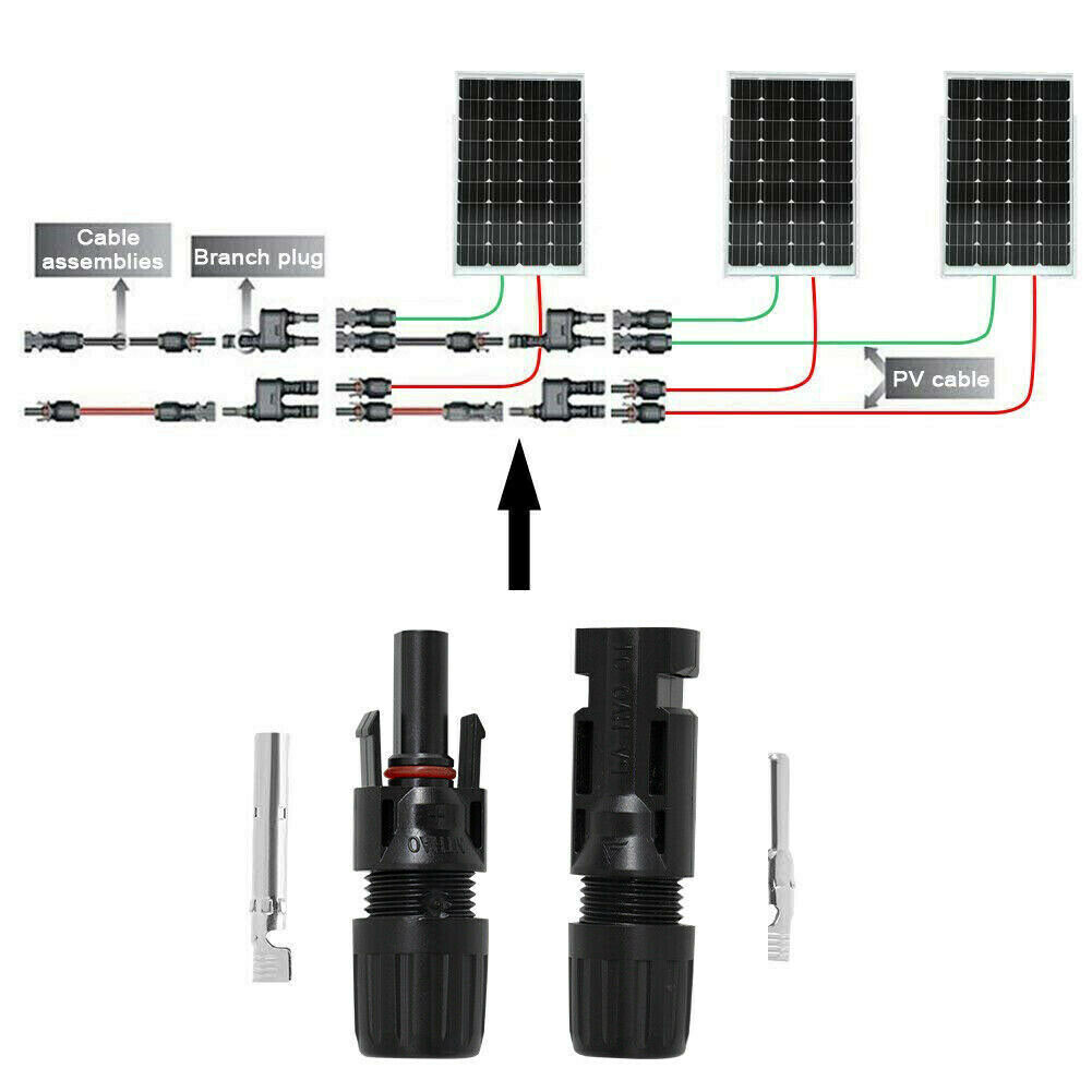 20 Pairs 30A Male Female M/F DIY Solar Panel Wire Cable Connectors Waterproof