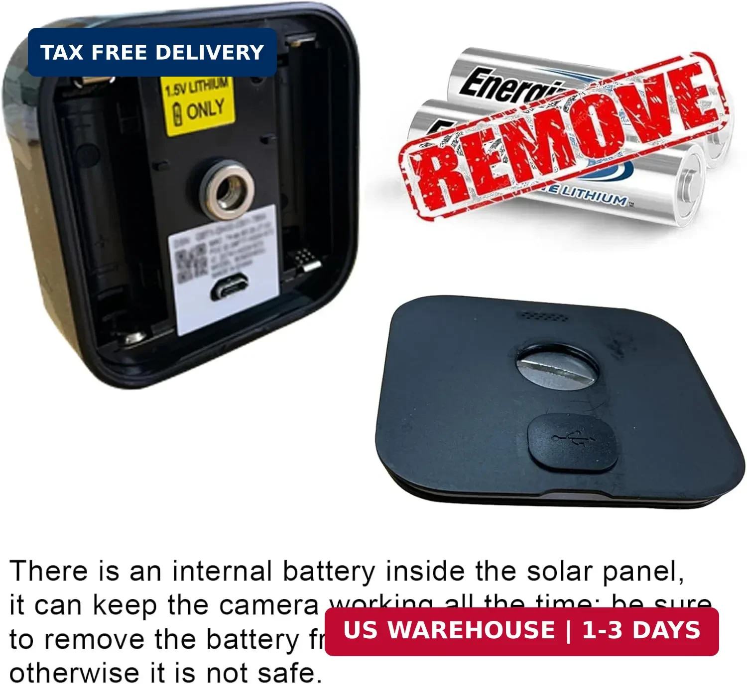 iTODOS 3 Pack Solar Panel Compatible with Blink Outdoor 4 (4th Gen)/ (3rd Gen) X