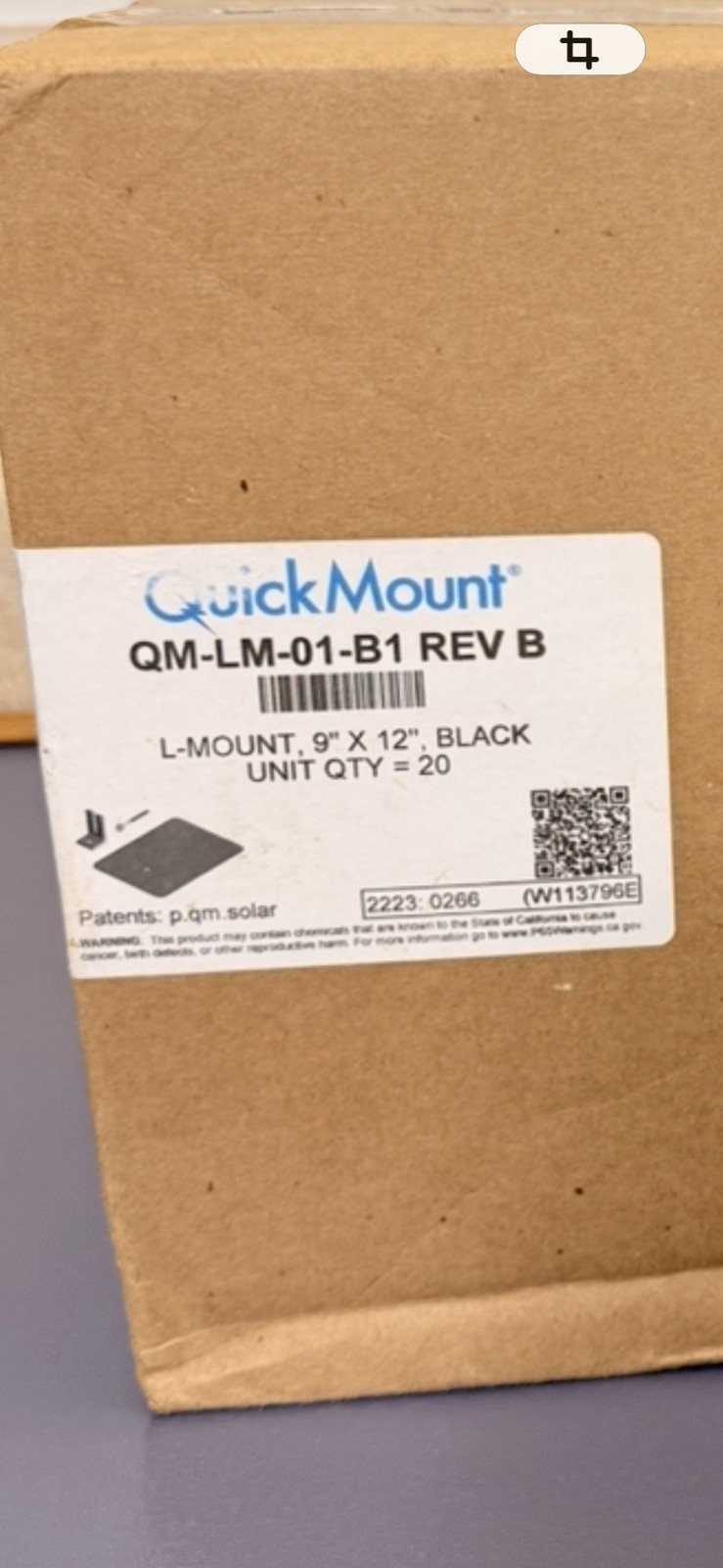 20x Quick Mount QM-LM-01-B1 REV B PV Solar Shingle Roof Attachments Box Of 20