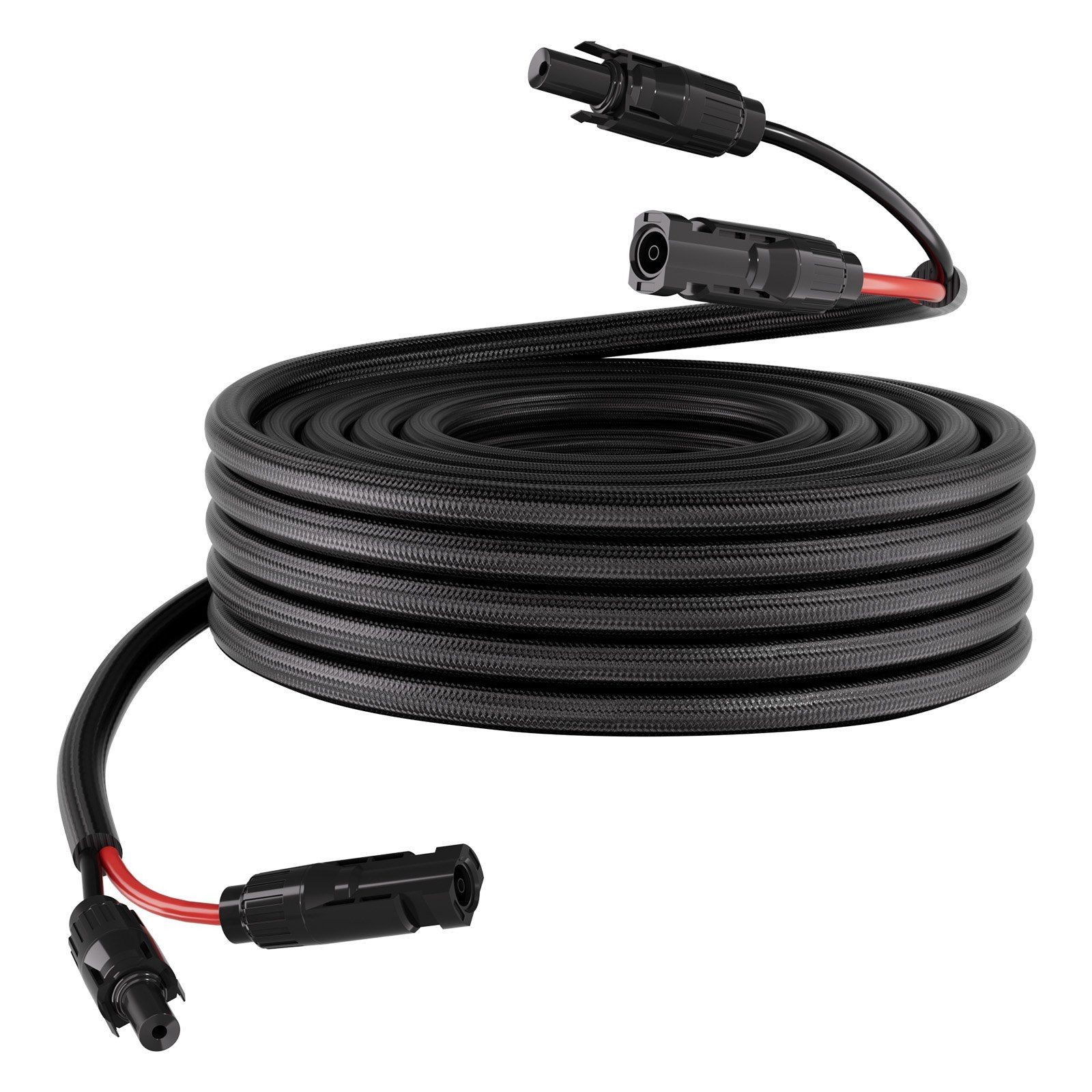30ft 10 AWG Solar Panel Extension Cable with MC4 Connectors, IP67 Waterproof
