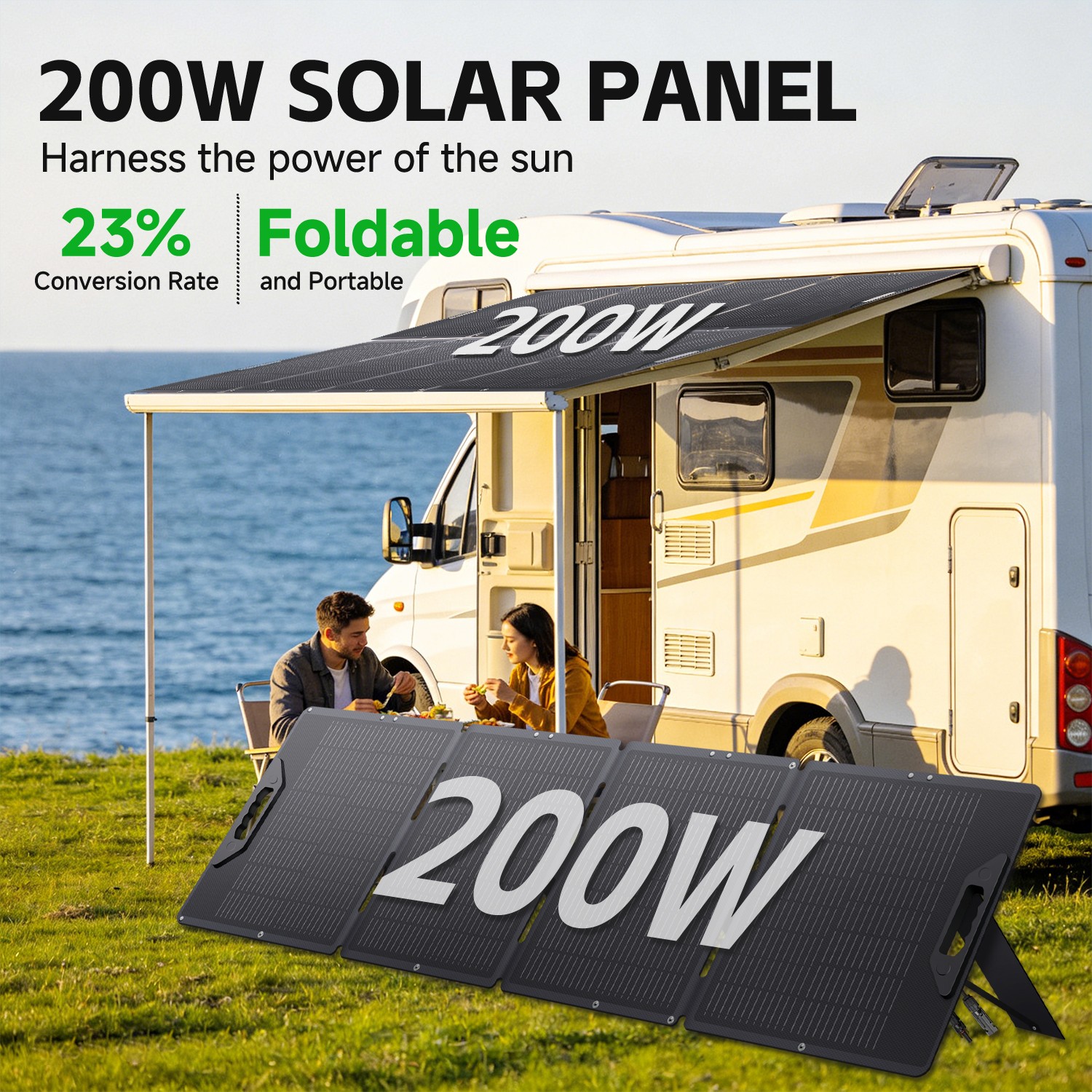 200W 300W 400W Portable Solar Panel ETFE Foldable Charger for Power Station RV