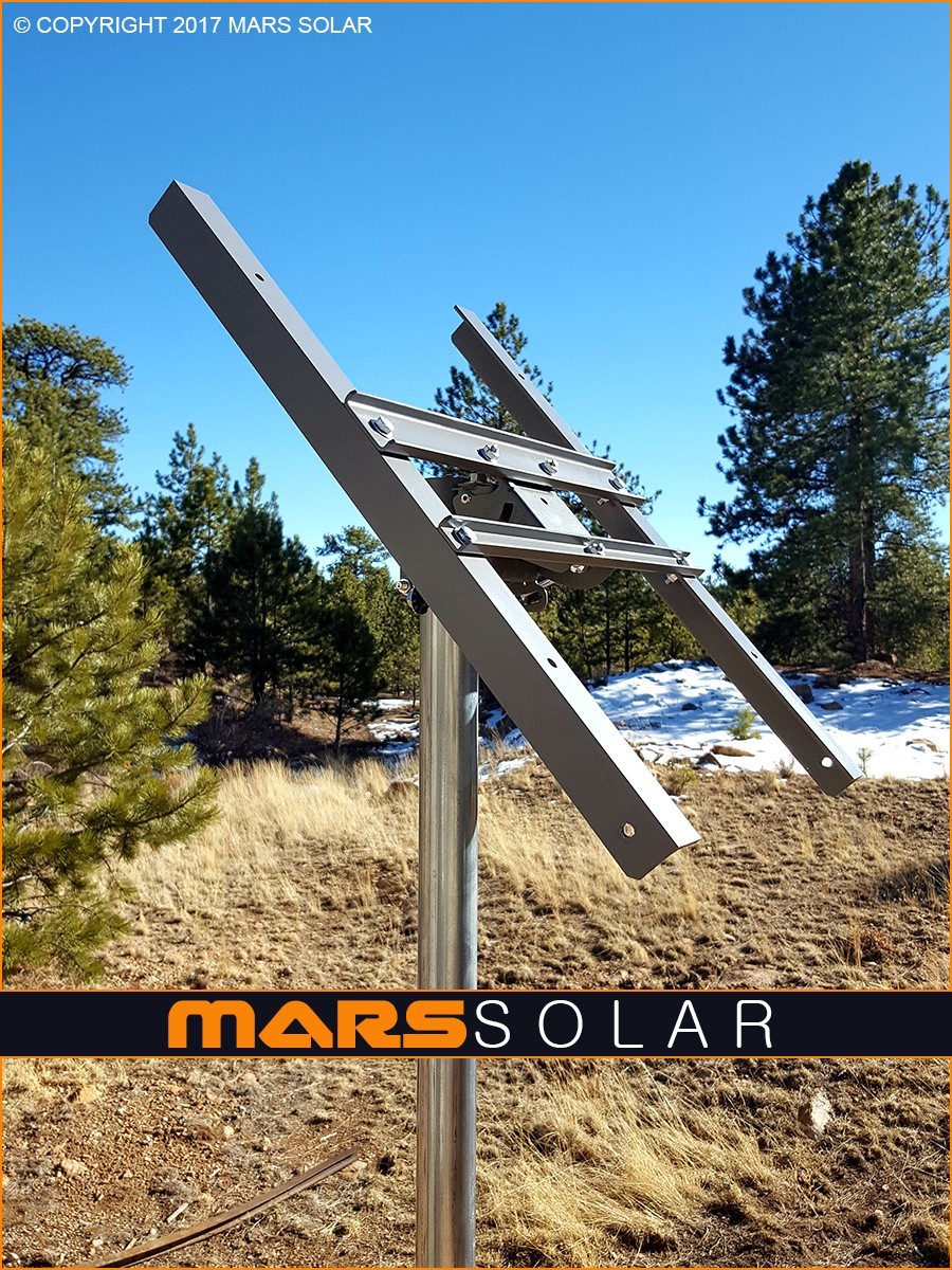 Mars Solar V2.0 Eagle Solar Panel Rack / 2″ (OD) Pole Mount Fits 40W – 700W