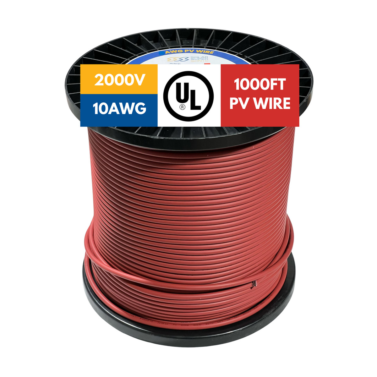 2000V PV Wire Tinned Stranded Copper – 8/10/12 AWG – Black/Red – 300 to 1000FT