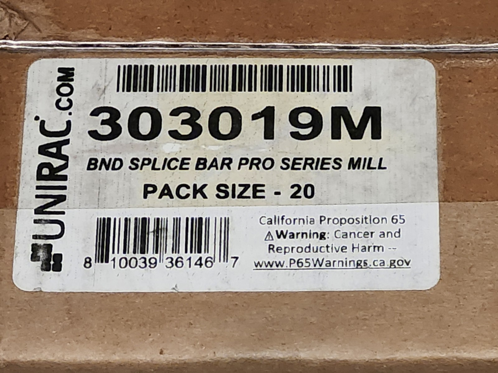 Lot of 20 Unirac 303019M Solar Mount BND Splice Bar Pro Series Mill New in Box
