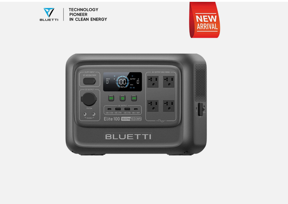 BLUETTI Elite 100 V2 1024Wh 1800W Portable Power Station+Carry Bag for Road Trip
